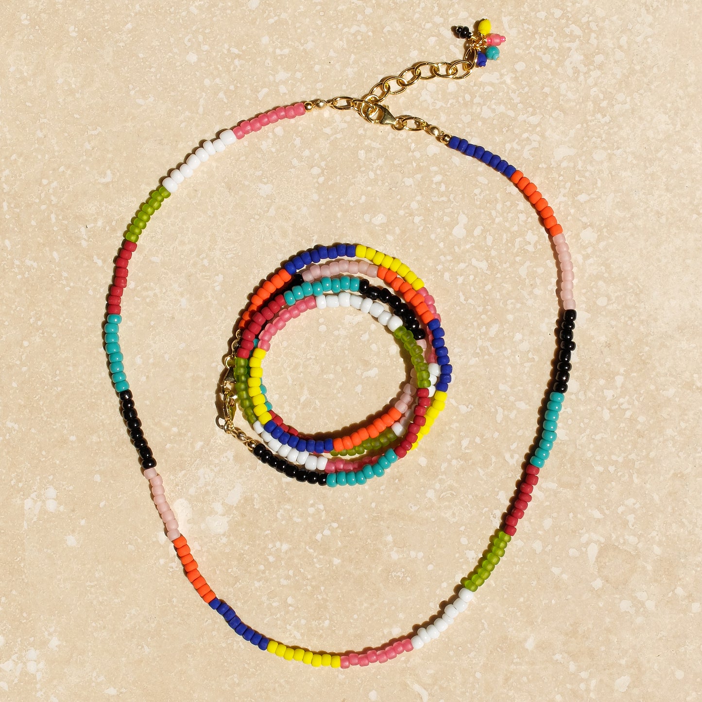 Rainbow Necklace and Mask Chain