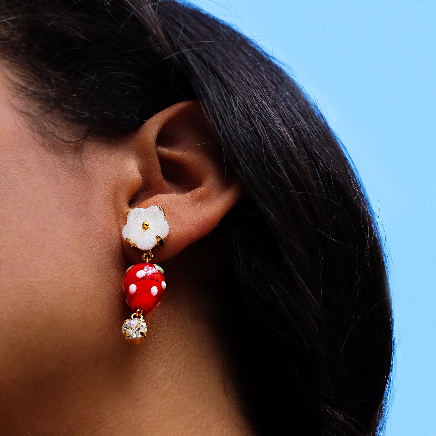 Strawberry Flower Earrings
