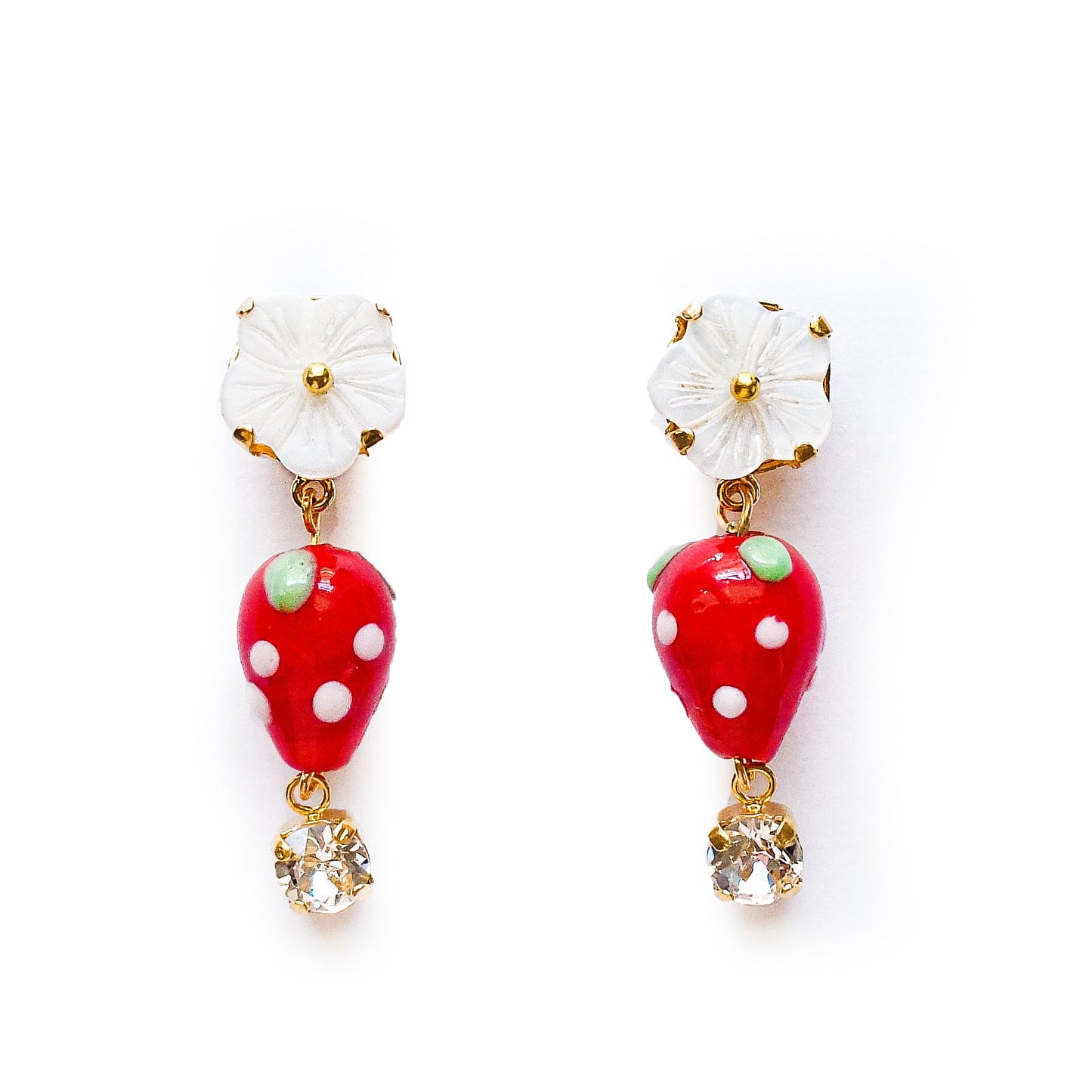 Strawberry Flower Earrings