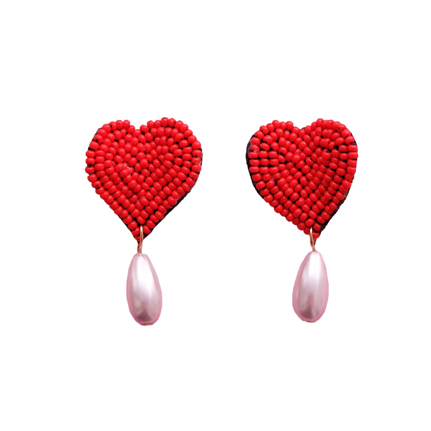 2D Heart Earrings